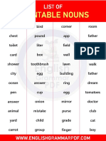 List of Countable Nouns