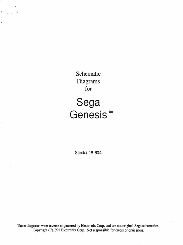 Sega Genesis Schematic Diagrams | PDF
