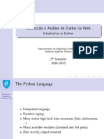 Extracção e Análise de Dados Na Web (