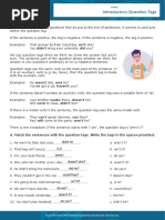 Introductory Question Tags Interactive Worksheet