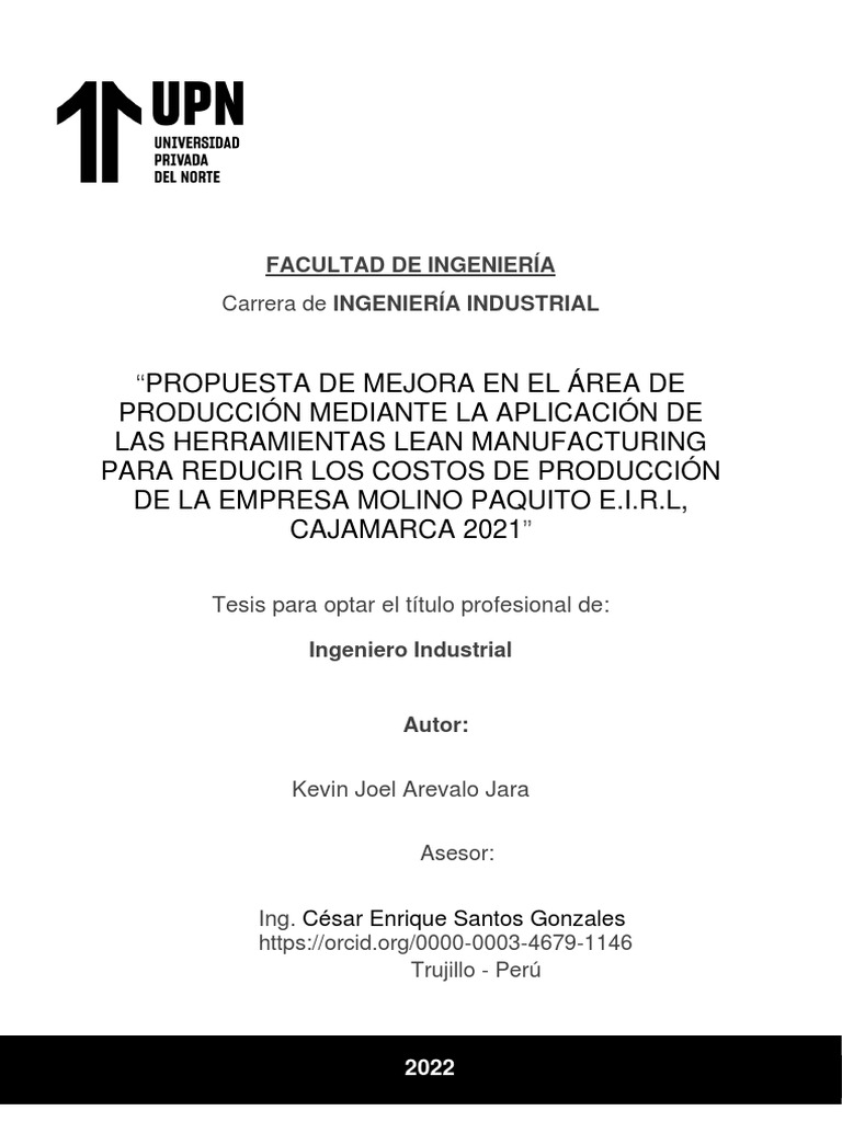 Propuesta de Mejora en Producción Lean | PDF | Lean Manufacturing ...