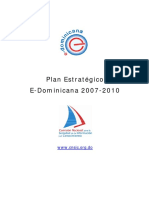 Plan Estrategico E-Dominicana 2007-2010.una Columna