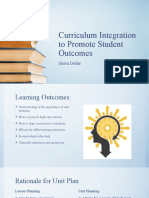 Curriculum Integration To Promote Student Outcomes SD