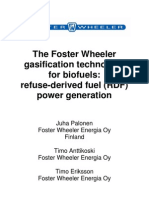 The Foster Wheeler Gasification Technology For Biofuels: Refuse-Derived Fuel (RDF) Power Generation