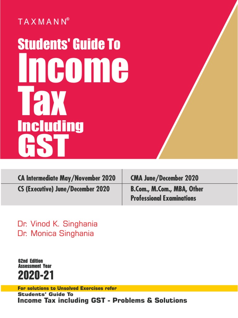 Tax Singhania Student Edition PDF Taxes Capital Gain