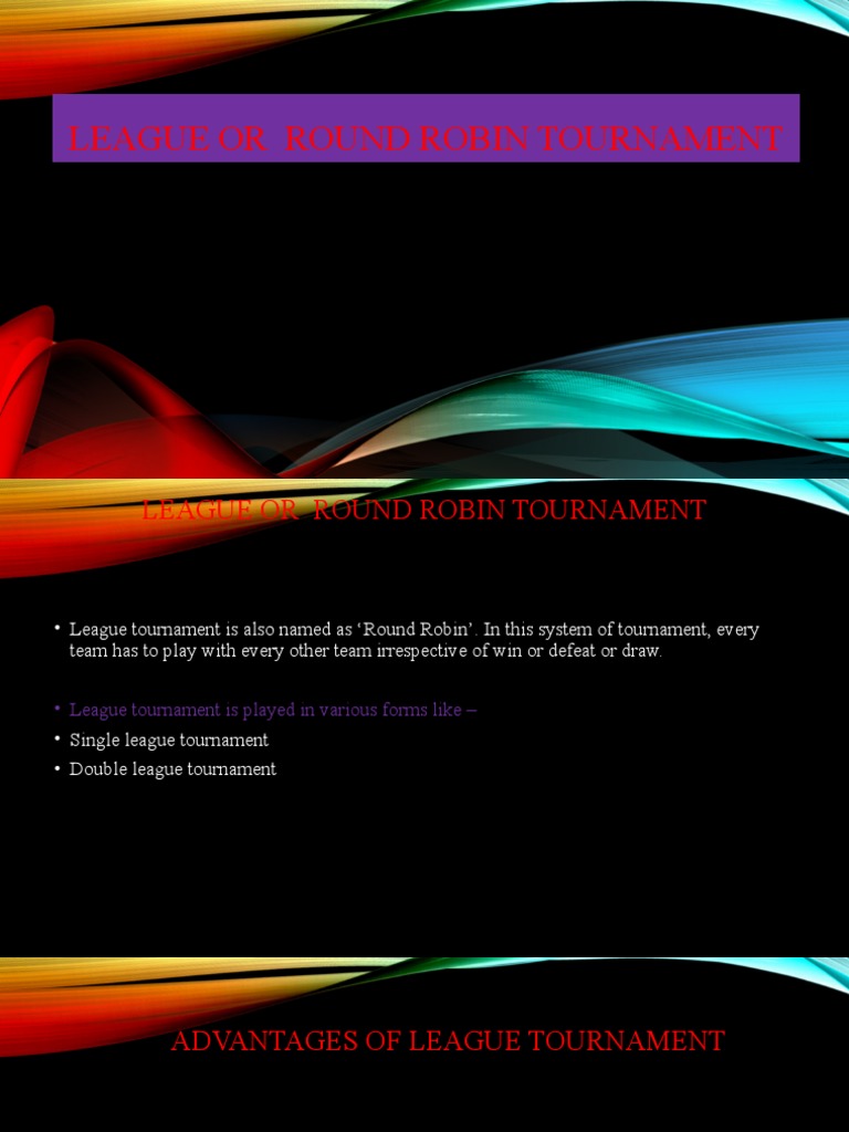 Single League Tournament Overview | PDF