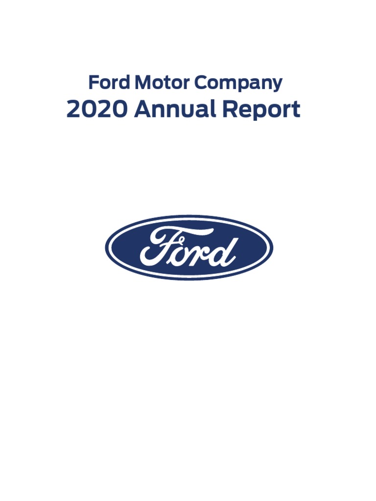 Ford Annual Report 2020 PDF Recycling Waste