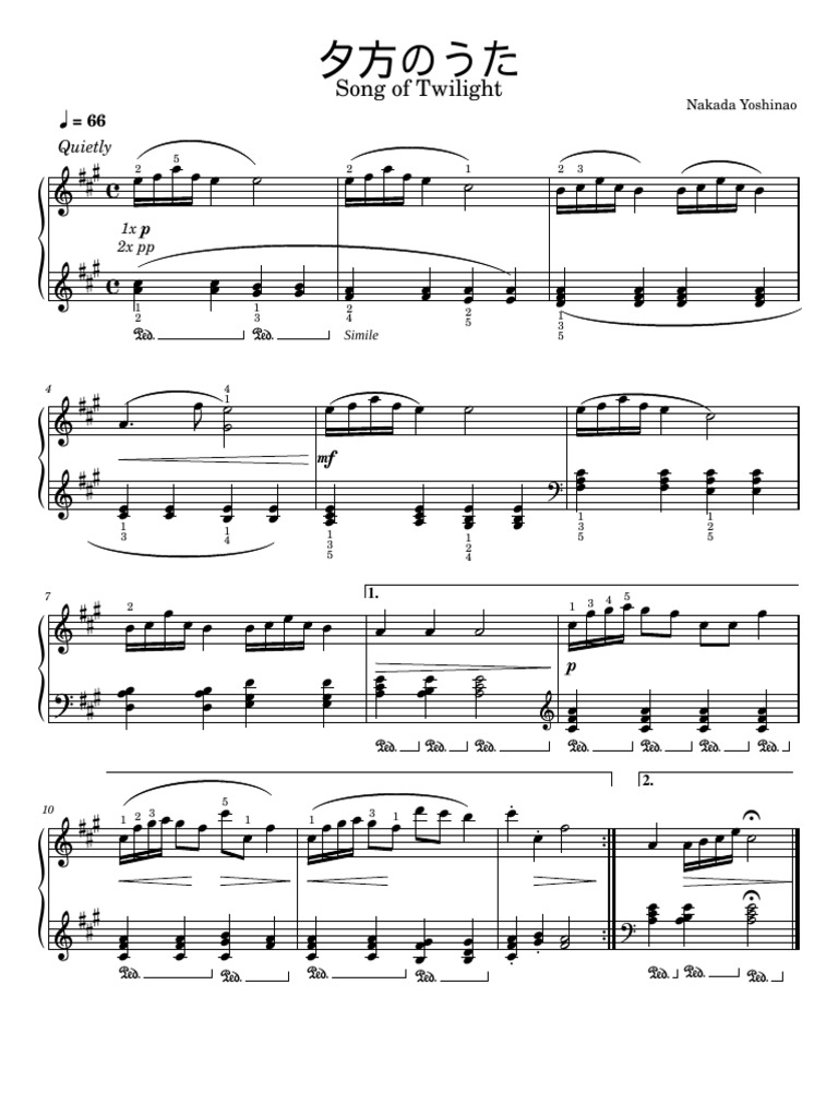 G3 2023 B3 The Song of Twilight - Yoshinao Nakada | PDF