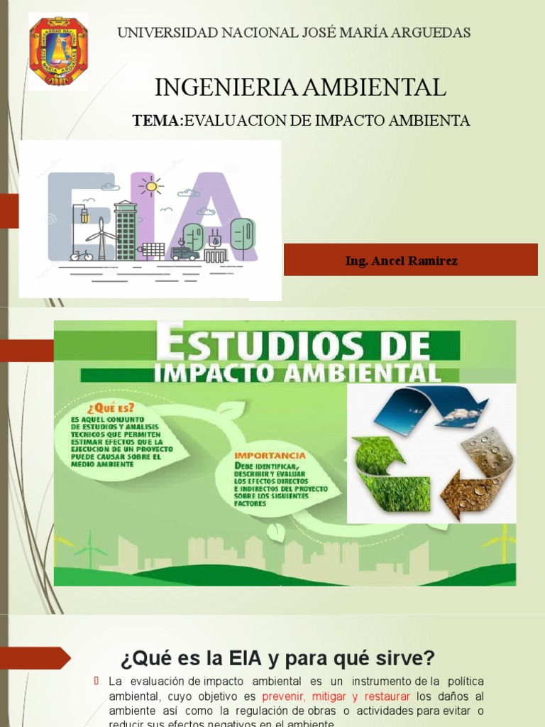 Evaluación de Impacto Ambiental EIA | PDF | Evaluación de impacto ...