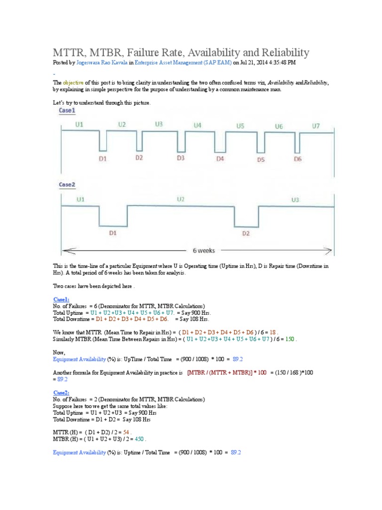 Mttr Pdf Reliability Engineering Computing