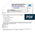 Avaliação de Matemática sobre Funções