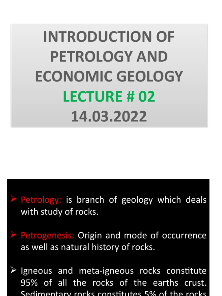 Overview of Petrology and Rock Types | PDF | Rock (Geology ...