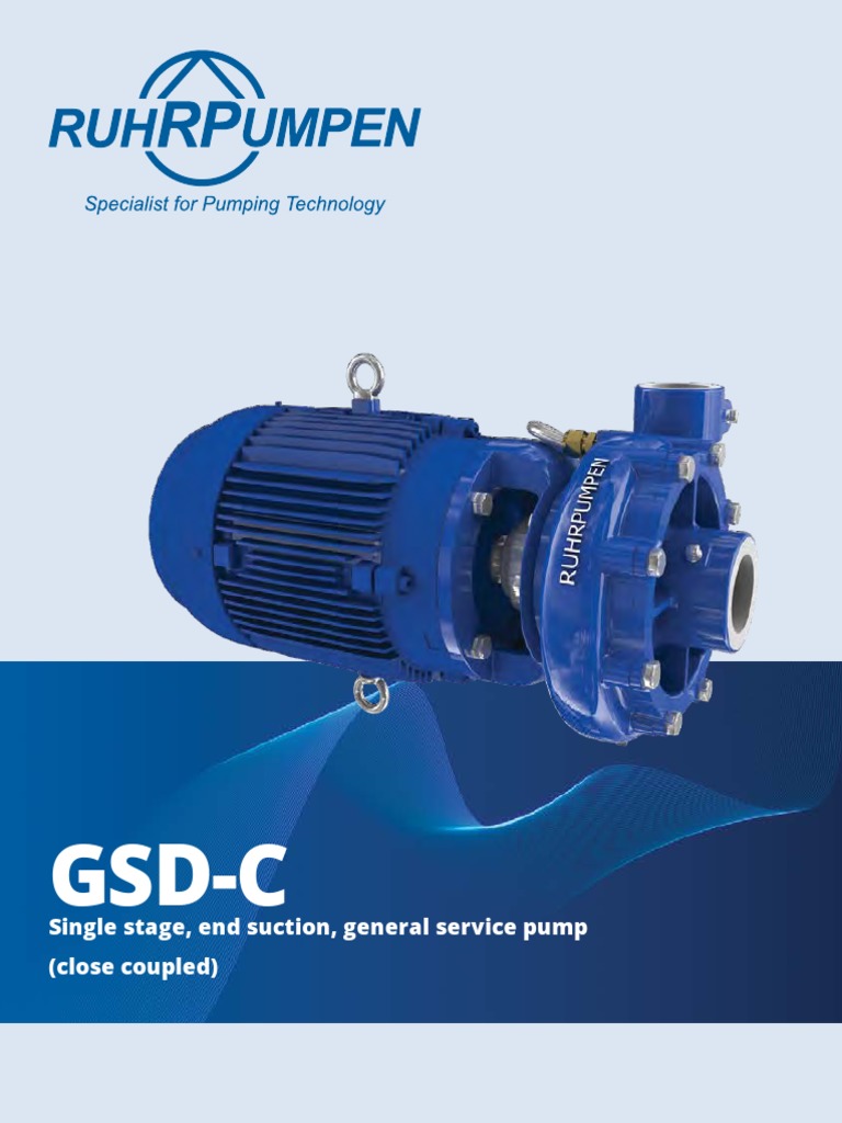 Gsd C General Service Centrifugal Pump Brochure En Oct18 Pdf Pump