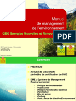 Manuel de Management de L Environnement de GEG