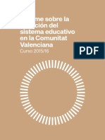 Informe Sistema Educativo Comunitat Valenciana