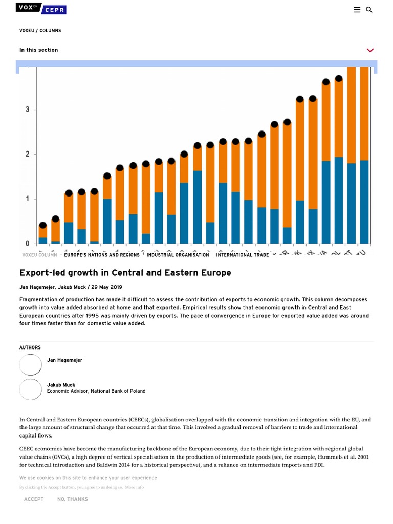 Export-led growth in Central and Eastern Europe _ CEPR | PDF | Gross ...
