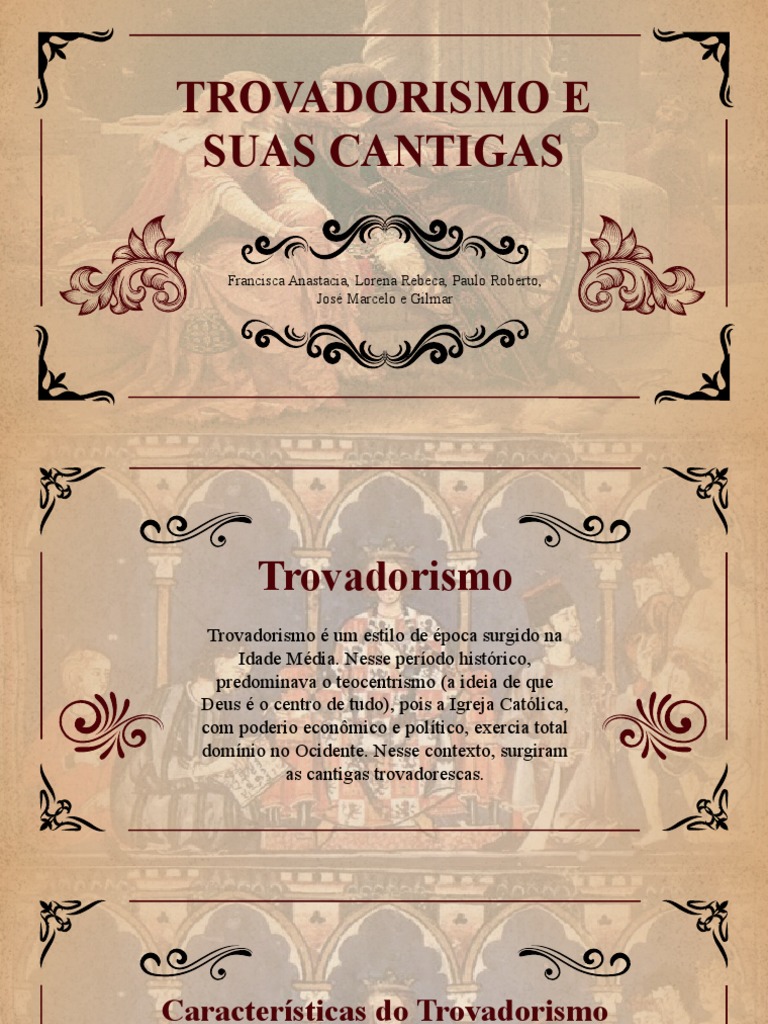 O Trovadorismo e suas principais características representadas nas ...