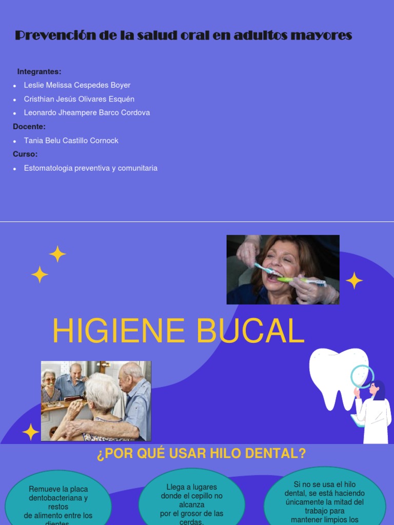 Salud Oral en Adultos Mayores: Prevención | PDF | Odontología | Cepillo ...