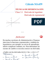 1.7 Derivada de Funciones Logarítmicas y Exponenciales