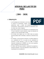 Tjo. Nº6 - PLAN NACIONAL de TIC en PERÚ