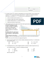 Ficha de exercícios sobre energia mecânica e trabalho