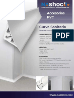 Curva sanitaria remate concavo PVC base maciza