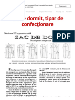 România-Natura52 - Sac de Dormit, Tipar de Confecţionare