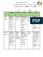 Plan de Alimentación Paciente