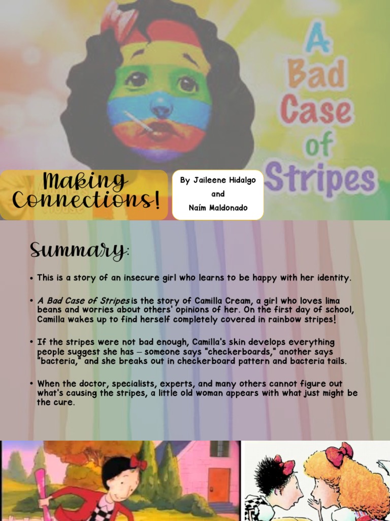 Making Connections - A Bad Case of Stripes | PDF for Free Printable A Bad Case Of Stripes Activities Pdf