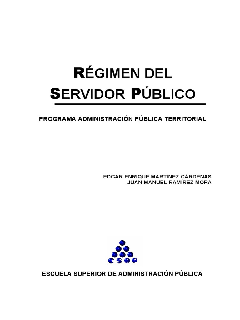 Régimen del Servidor Público en Colombia | PDF | Estado (política ...