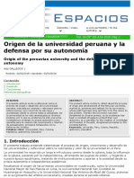 Origen Univ Peru Autonomía Lectura 2 - A
