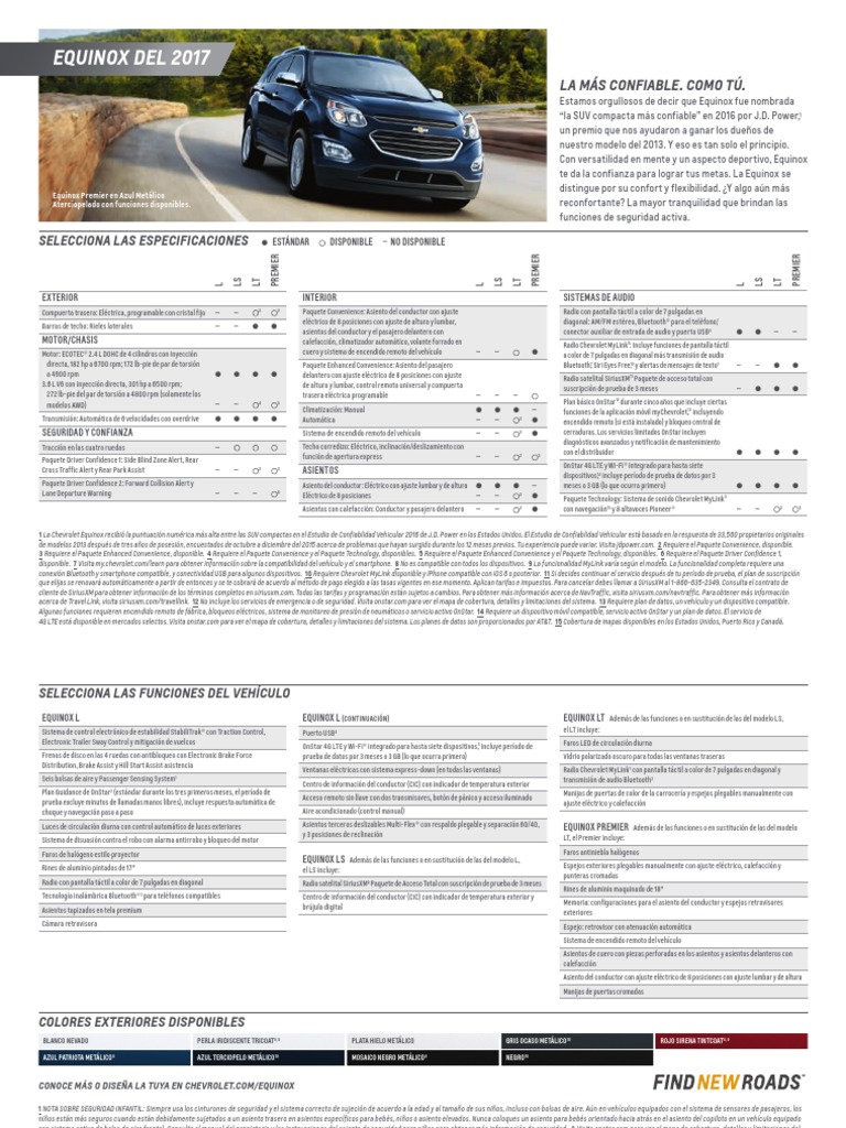 Equinox 2017 ficha tecnica pdf motores generales tracci n en las