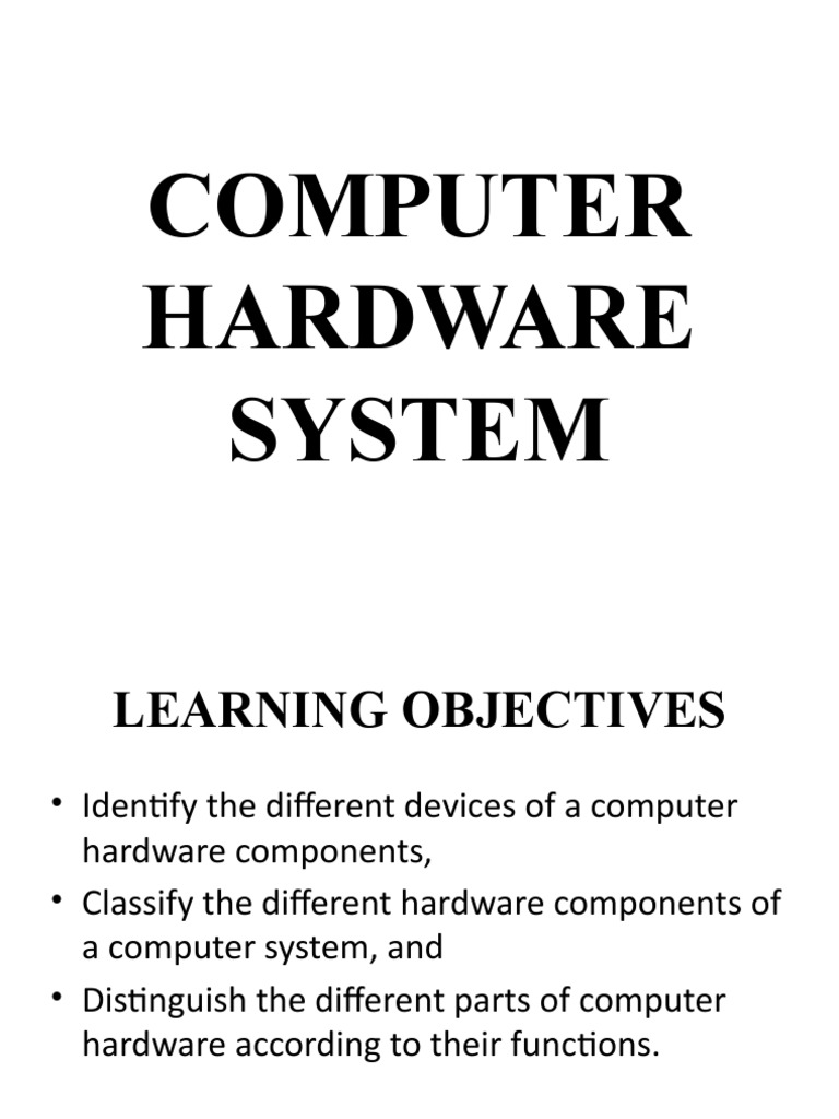 Computer Hardware System Gherson Ppt PDF Computer Data Storage