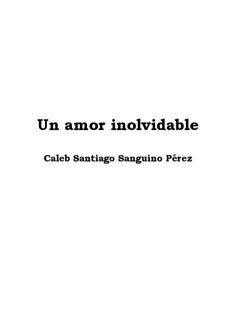 Un Amor Inolvidable Pdf Amor