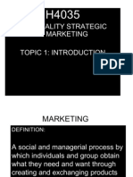 Ppoint 1 Topic 1 Introduction To Strategic Marketing