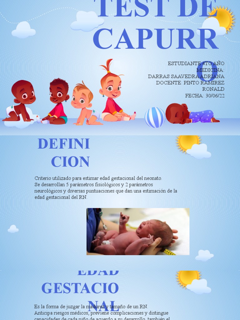 Puntaje del Test de Capurro en Neonatos | PDF | Infantes | Medicina CLINICA