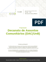 Decanato de Assuntos Comunitários (Dac/Unb) : Programação