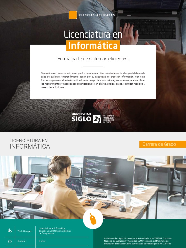 Brochure Informatica | PDF | Ciencias de la Computación | Ingeniería de ...