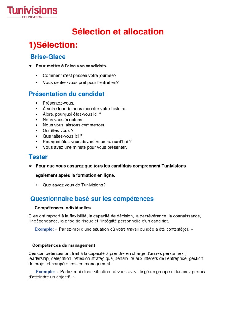 Guide d'entretien et d'évaluation | PDF | Direction | Cognition