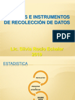 Tecnicas e Instrumentos de Recoleccion de Datos 2019 (1parte)