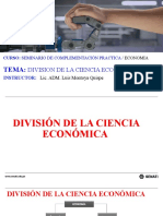 SEMANA 3 - División de La Ciencia Economica y Fronteras de Posibilidades de Producción