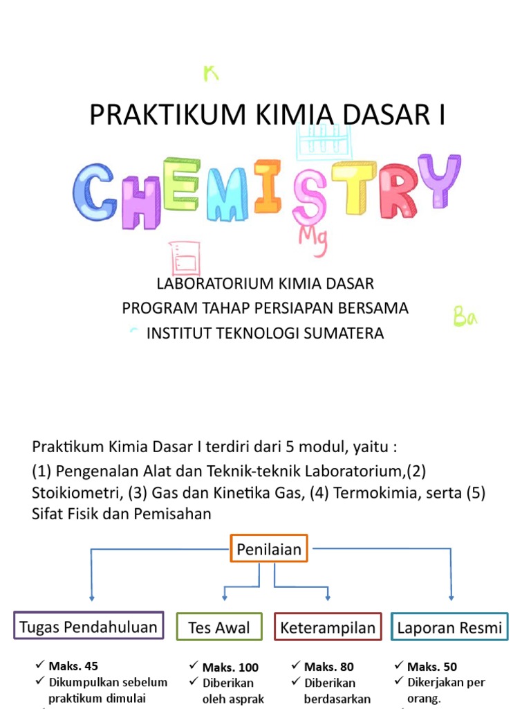 Praktikum Kimia Dasar I ITERA: Modul & Penilaian | PDF | Sains ...