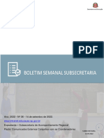 Boletim Semanal Subsecretaria Ano 2022 - #36 - 14 de Setembro de 2022 (5660)