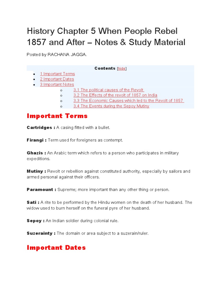 History chapter 5 when people rebel 1857 and after pdf indian