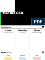 Matriz CSD para analisar mercado, produto e consumidor