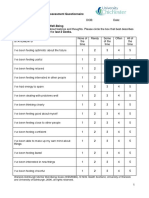 Self-Assessment Form Mental Health Scale