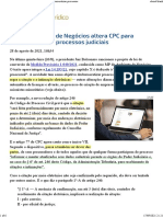 Lei do Ambiente de Negócios altera CPC para desburocratizar processos judiciais