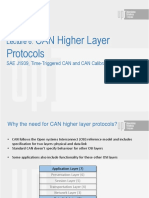 Lecture 6 - CAN Higher Layer Protocols - SAE J1939, Time-Triggered CAN and CAN Calibration Protocol