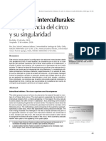 La Experiencia Del Circo y Su Singularidad: Relaciones Interculturales