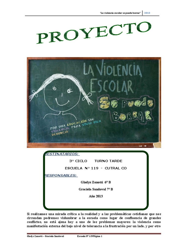 Estrategias para Erradicar la Violencia Escolar | PDF | Violencia ...